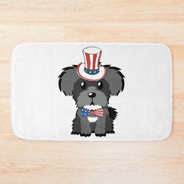 Item preview, Cute Schnauzer is wearing an Uncle Sam hat designed and sold by Pet Station.
