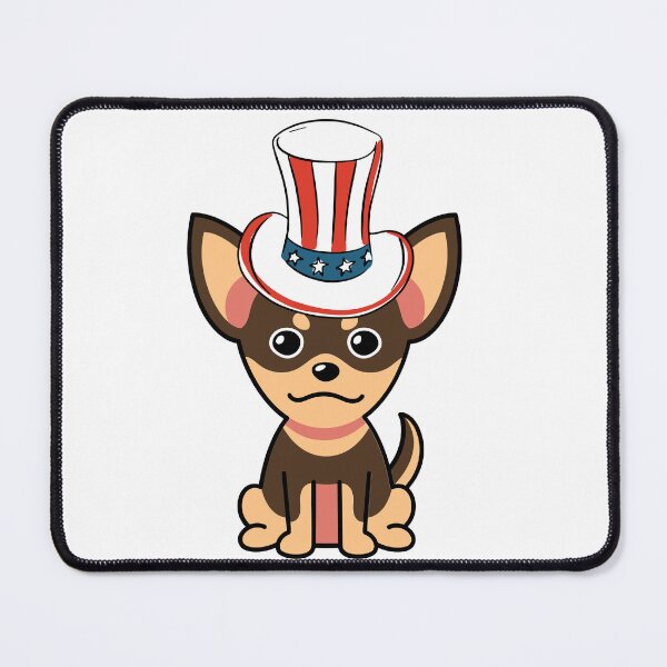 Item preview, Cute small dog is wearing an Uncle Sam hat designed and sold by Pet Station.