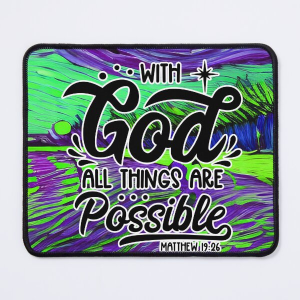 Item preview, Bible Verses About Healing - Matthew 19:26 - Violet abstract painting designed and sold by SpartanDStore.