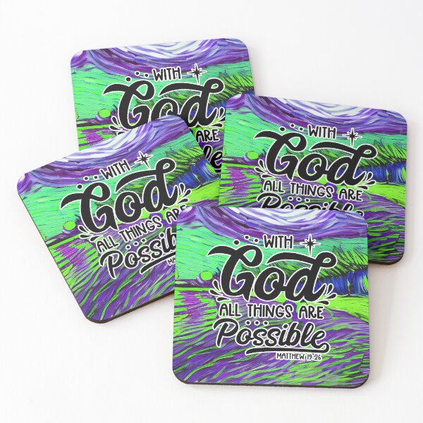 Item preview, Bible Verses About Healing - Matthew 19:26 - Violet abstract painting designed and sold by ZenReiArt.