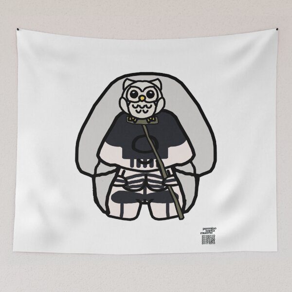 Item preview, permissão santa muerte búho blanco puro designed and sold by teethontheroof.