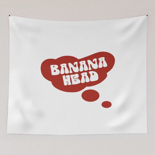 Item preview, Big red thought bubble in the washed out BANANA HEAD designed and sold by vibeno1.