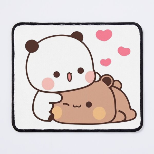 Item preview, Panda Bear And Brownie True Love BUBU DUDU Couple Goma peach Sugar Valentine xmas designed and sold by BlueSkylineArts.