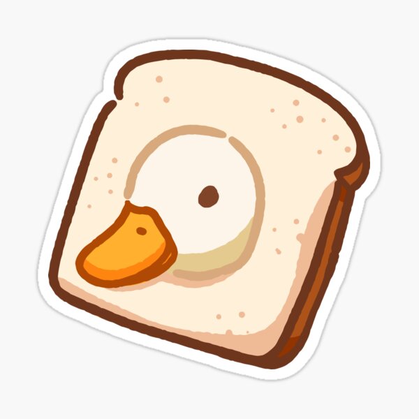 Item preview, Cute duck with bread designed and sold by littlepolart.