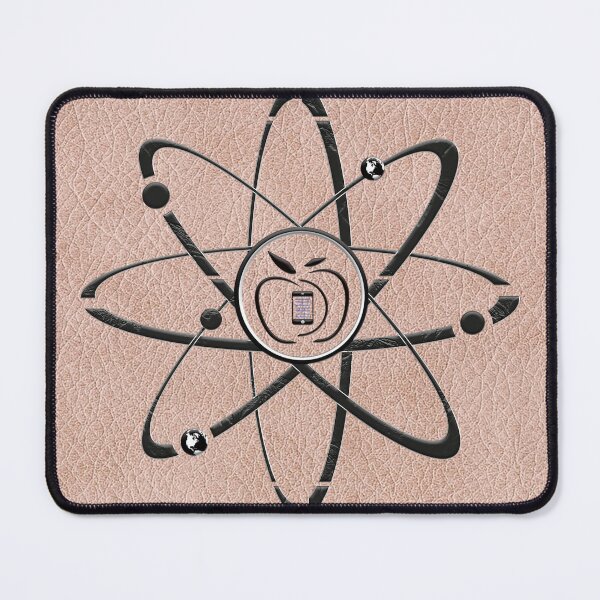 Item preview, Embossed Atom Structure on Textured Beige Background designed and sold by InfoBytes Academy.