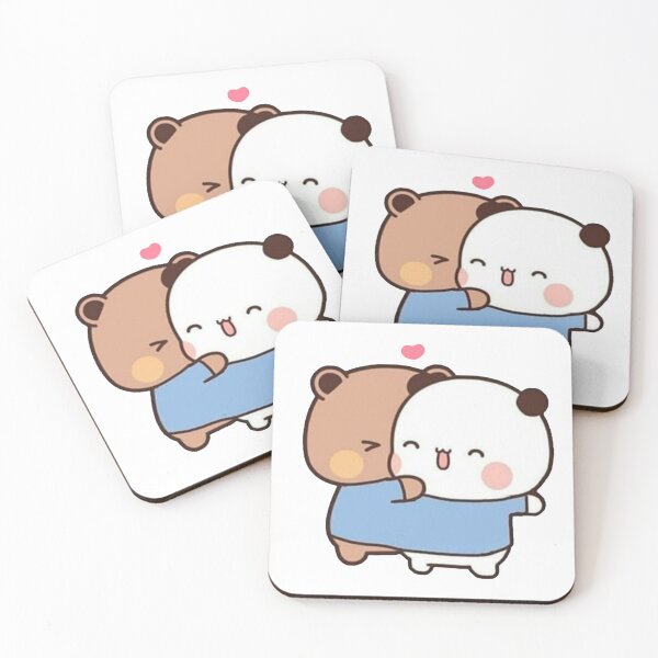 Item preview, Panda Bear And Brownie True Love BUBU DUDU Couple Goma peach Sugar Valentine xmas designed and sold by BlueSkylineArts.