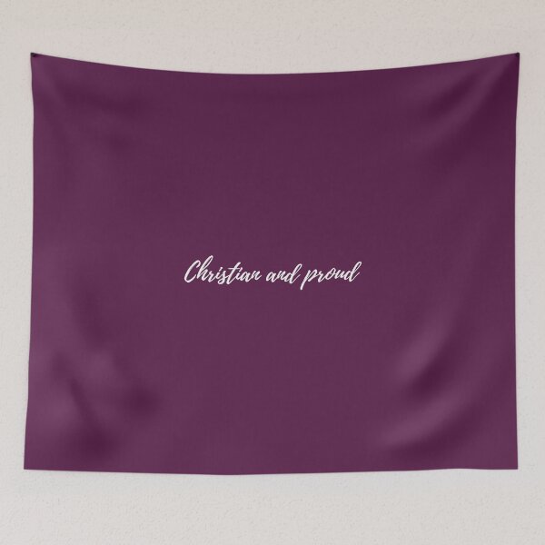 Item preview, Christian and proud (autumn purple) designed and sold by BluesSketchbook.