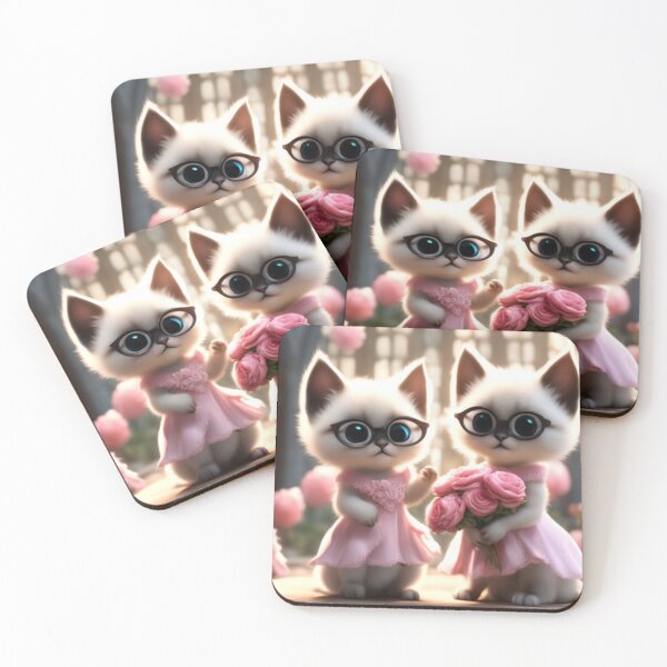 Item preview, cute Siamese cats at wedding ceremony designed and sold by jotottenham.