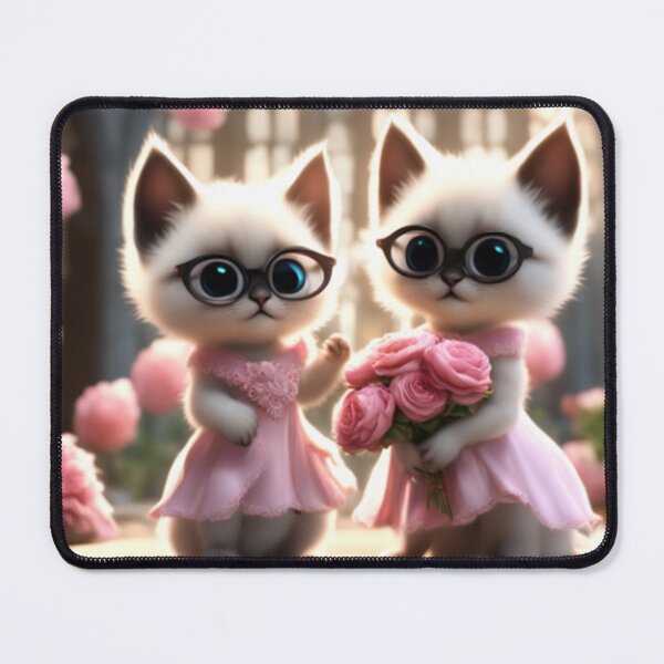 Item preview, cute Siamese cats at wedding ceremony designed and sold by jotottenham.