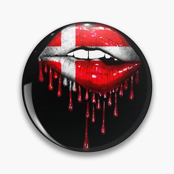Item preview, Danish Flag Lips designed and sold by Echonn.