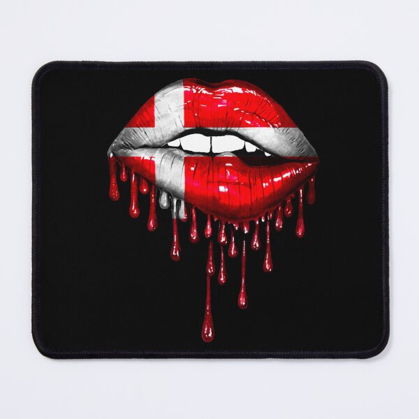 Item preview, Danish Flag Lips designed and sold by Echonn.
