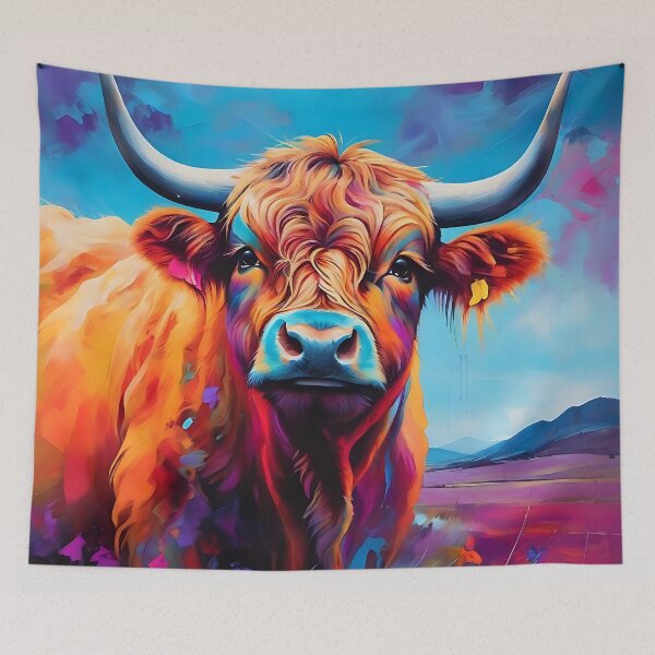 Item preview, Highland Cow Art Majestic Portrait designed and sold by Tamas Das.