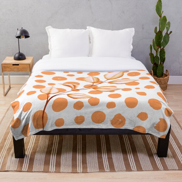 Aperçu de l'œuvre Pois orange avec une belle fleur de couleur orangée créée et vendue par TheOrderedBox.