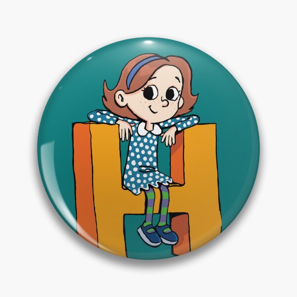 Item preview, girl is sitting on the capital letter H designed and sold by duxpavlic.