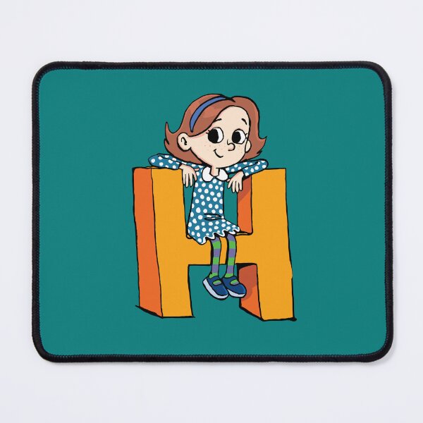 Item preview, girl is sitting on the capital letter H designed and sold by duxpavlic.