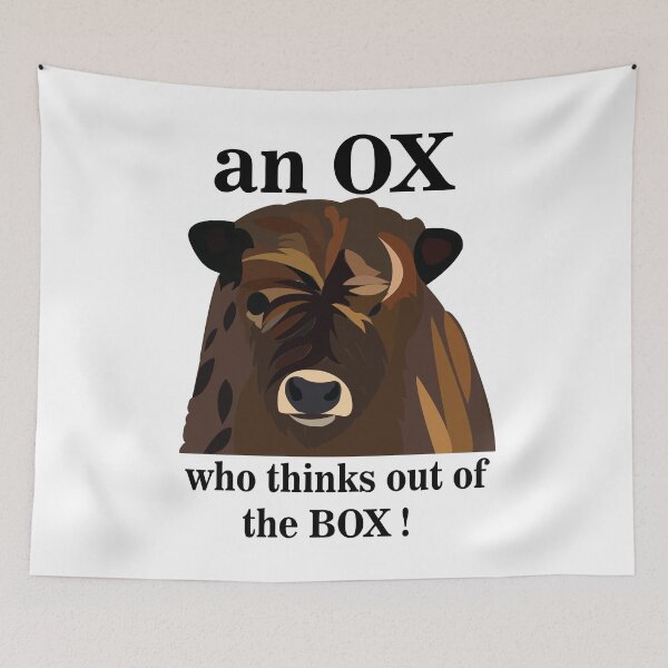 Item preview, An Ox Who Thinks Out Of The Box designed and sold by Nisha Prabhu.
