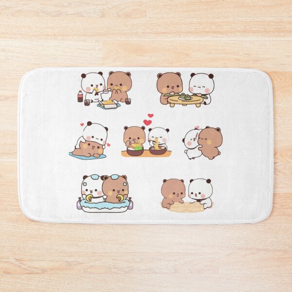 Item preview, Panda Bear And Brownie True Love BUBU DUDU Couple Goma peach Sugar Valentine xmas designed and sold by BlueSkylineArts.