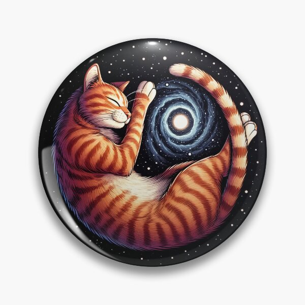 Item preview, Sleeping Cat Curled Around A Galaxy designed and sold by stickyfoot.