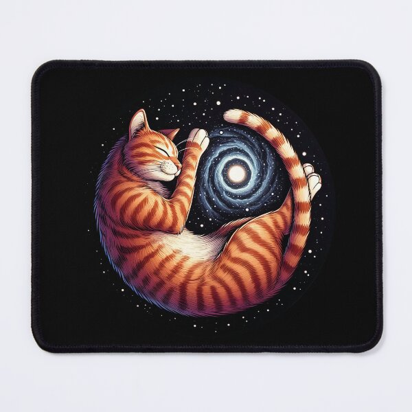 Item preview, Sleeping Cat Curled Around A Galaxy designed and sold by stickyfoot.