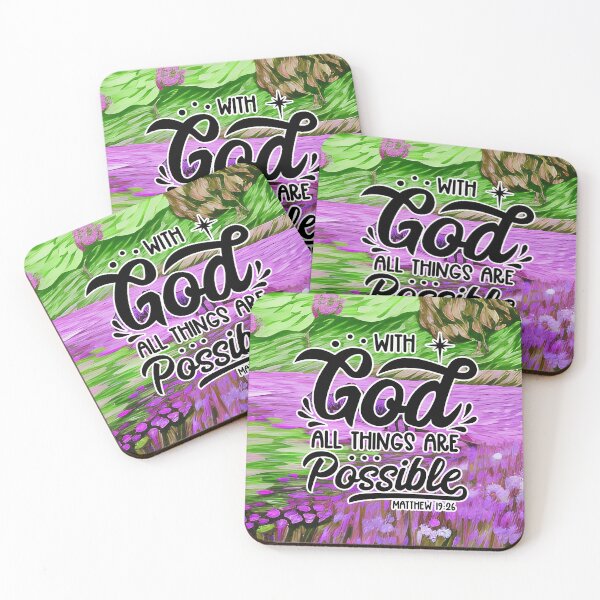 Item preview, Bible Verses About Healing - Matthew 19:26 - Purple Green abstract background designed and sold by ZenReiArt.