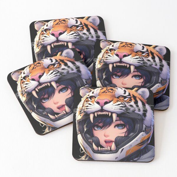 Item preview, Tiger head Anime Girl designed and sold by Craftaholic.