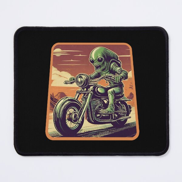 Item preview, Alien riding motorcycle designed and sold by Eolithic.