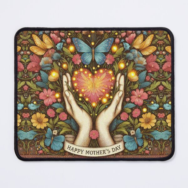 Item preview, Corazón brillante de una madre. Regalo del día de la madre flores florales mariposas. designed and sold by Illuministique.