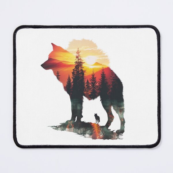 Item preview, Wolf Landscape | T-Shirt designed and sold by NicolasGlowArt.