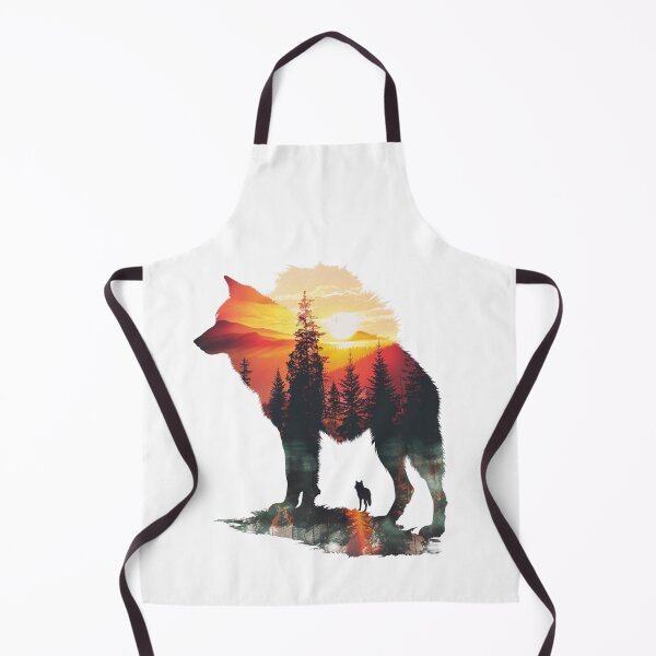 Item preview, Wolf Landscape | T-Shirt designed and sold by NicolasGlowArt.