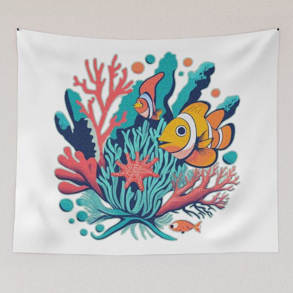 Artikelvorschau, bunte Fische schwimmen entworfen und verkauft von jnsmerchstore.