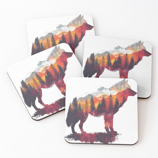 Item preview, Wolf In Mountains | T-Shirt designed and sold by NicolasGlowArt.