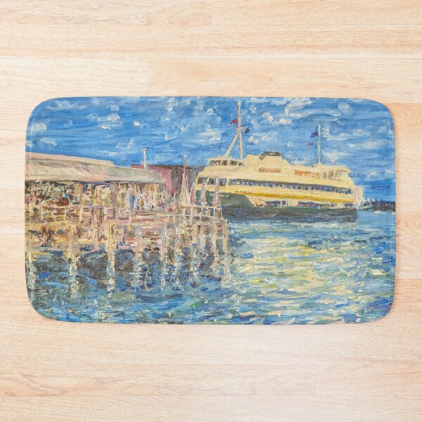 Item preview, Ferry at Manly Wharf Original Oil Painting designed and sold by martydav.