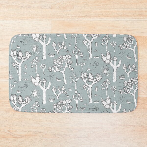 Item preview, white joshua trees on light gray designed and sold by colorofmagic.