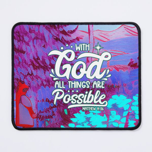 Item preview, Bible Verses For Healing - Matthew 19:26 - Landscape - Abstract Painting designed and sold by ZenReiArt.