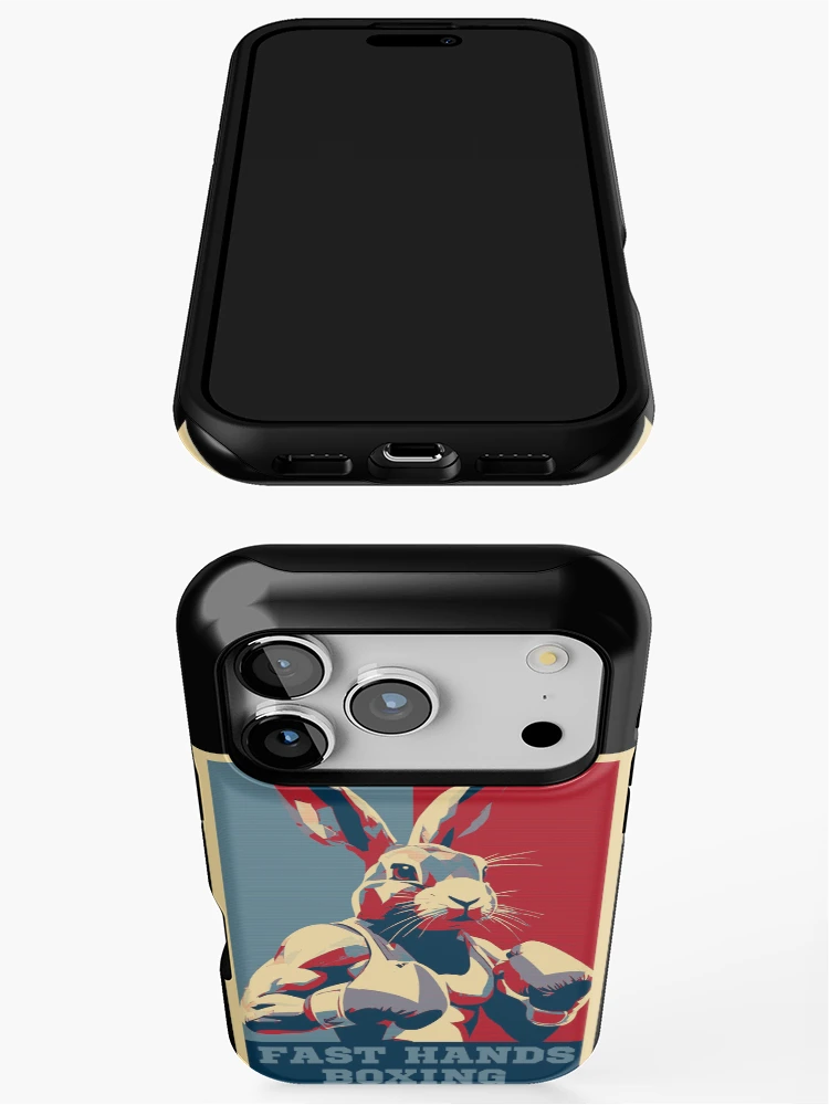 Thumbnail 3 of 4, iPhone Case, Fast Hands Boxing Rabbit HOPE designed and sold by TrueArtsStore.