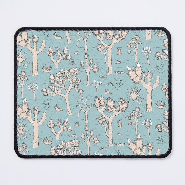 Item preview, light pink joshua trees on link blue designed and sold by colorofmagic.