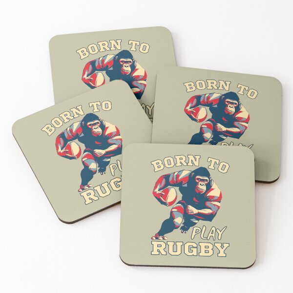 Item preview, Born To Play Rugby Gorilla Rugby Player designed and sold by TrueArtsStore.