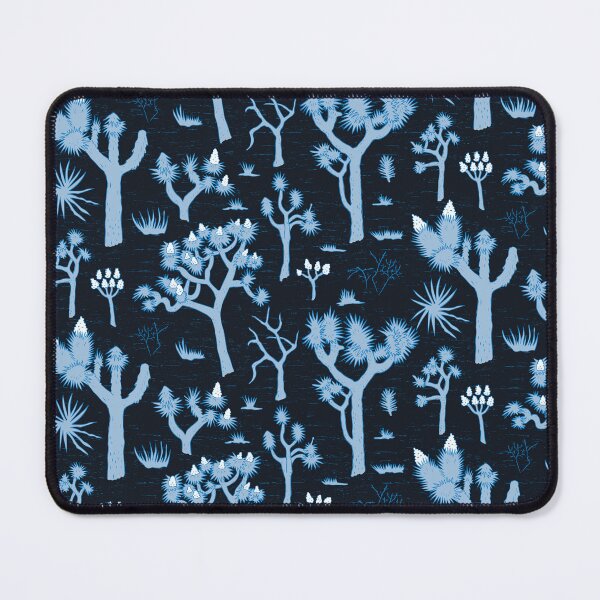Item preview, light blue joshua trees on deep blue designed and sold by colorofmagic.