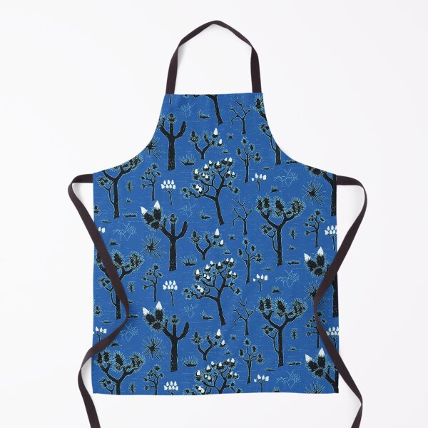Item preview, dark joshua trees on vivid cyan blue designed and sold by colorofmagic.