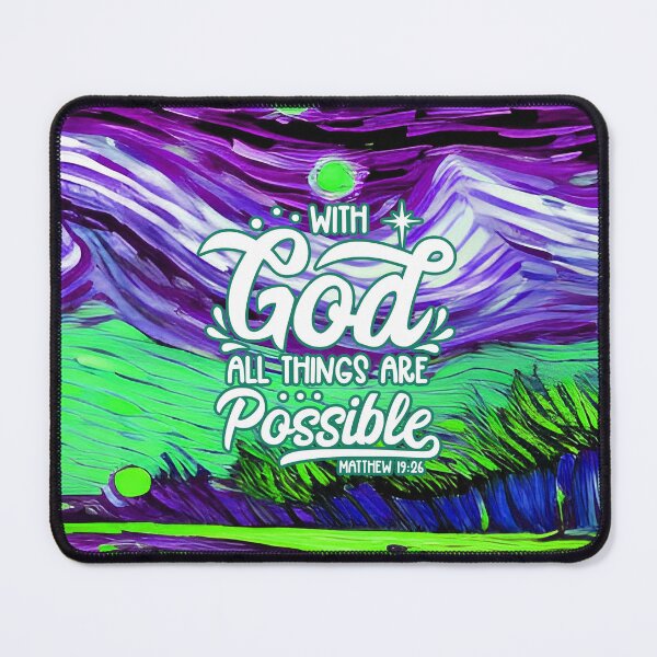 Item preview, Bible Verses For Healing - Matthew 19:26 - Violet Modern Art designed and sold by SpartanDStore.