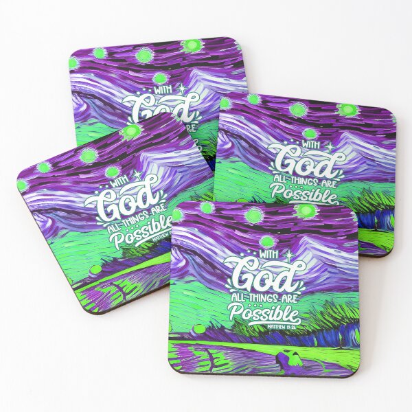 Item preview, Bible Verses For Healing - Matthew 19:26 - Violet Modern Art designed and sold by ZenReiArt.