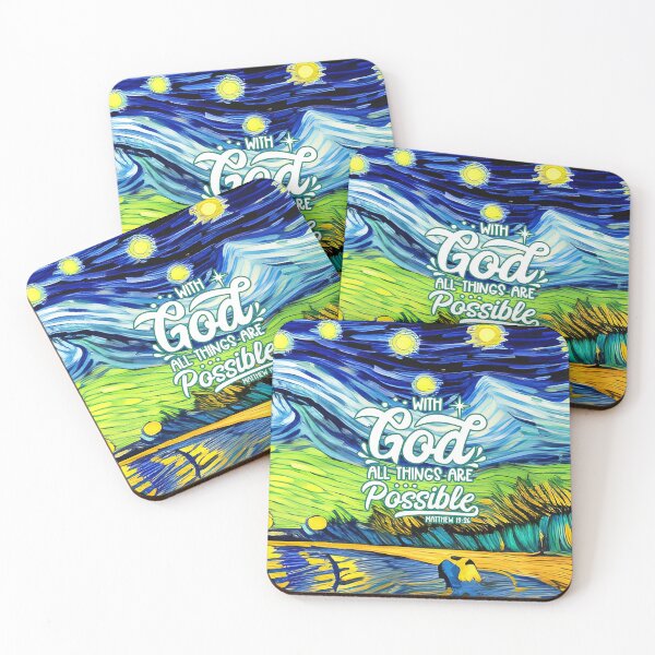 Item preview, Bible Verses For Healing - Matthew 19:26 - With Beautiful Modern Art Bakcground designed and sold by SpartanDStore.