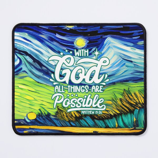 Item preview, Bible Verses For Healing - Matthew 19:26 - With Beautiful Modern Art Bakcground designed and sold by SpartanDStore.