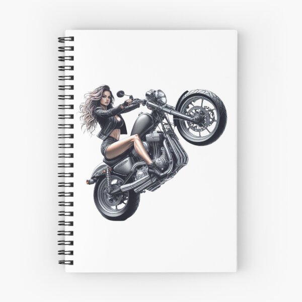 Item preview, “Wheelie Woman: the elegant stuntwoman in color” designed and sold by CHRIST5000.