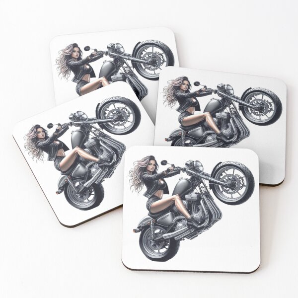 Item preview, “Wheelie Woman: the elegant stuntwoman in color” designed and sold by CHRIST5000.