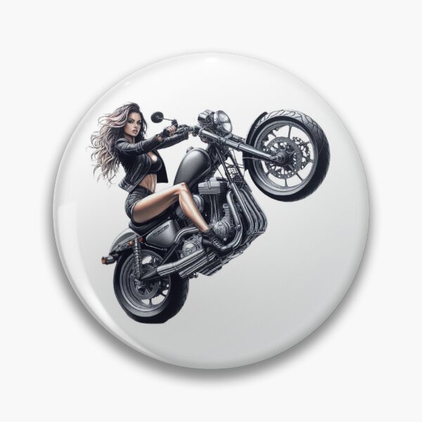 Item preview, “Wheelie Woman: the elegant stuntwoman in color” designed and sold by CHRIST5000.