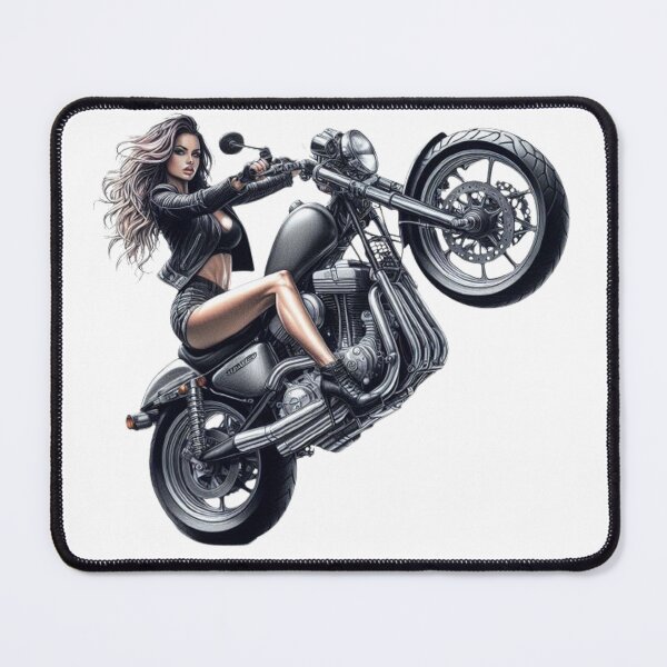 Item preview, “Wheelie Woman: the elegant stuntwoman in color” designed and sold by CHRIST5000.