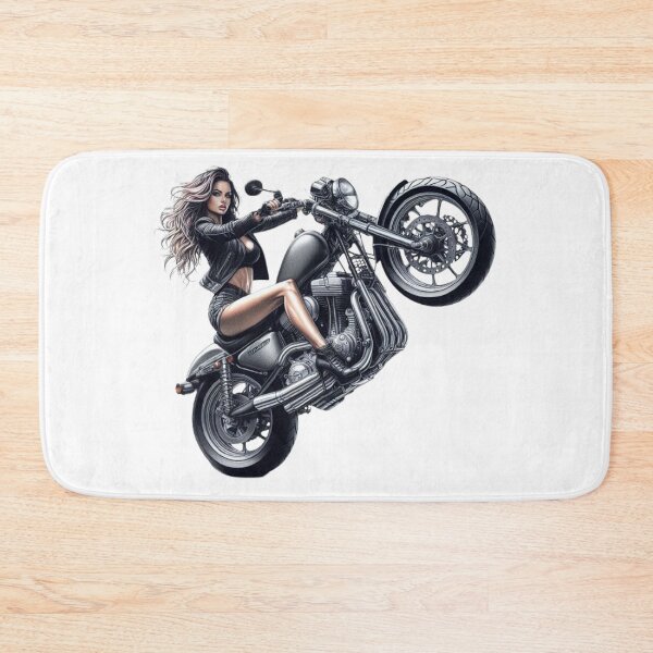 Item preview, “Wheelie Woman: the elegant stuntwoman in color” designed and sold by CHRIST5000.