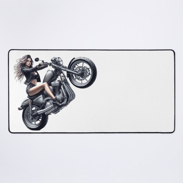 Item preview, “Wheelie Woman: the elegant stuntwoman in color” designed and sold by CHRIST5000.