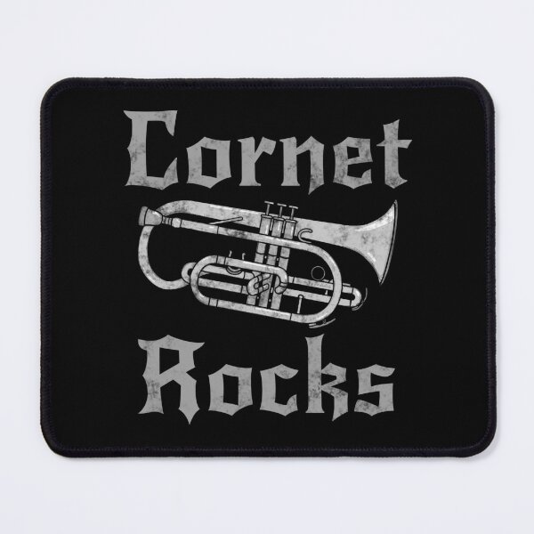 Item preview, Cornet Rocks, Cornetist Goth Heavy Rock Brass Musician designed and sold by doodlerob.